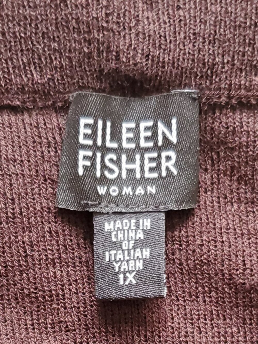 Eileen Fisher heavy weight dark brown wool ponte knit women’s midi skirt sz 1x - Picture 6 of 7